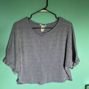 Caution To The Wind blue and white speckled shirt! Size large, comfy and cute